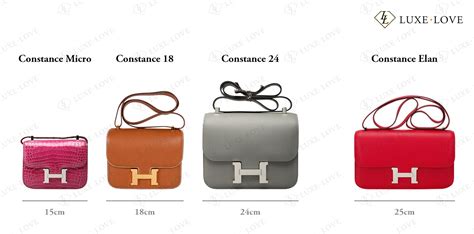 Hermes constance bag size chart